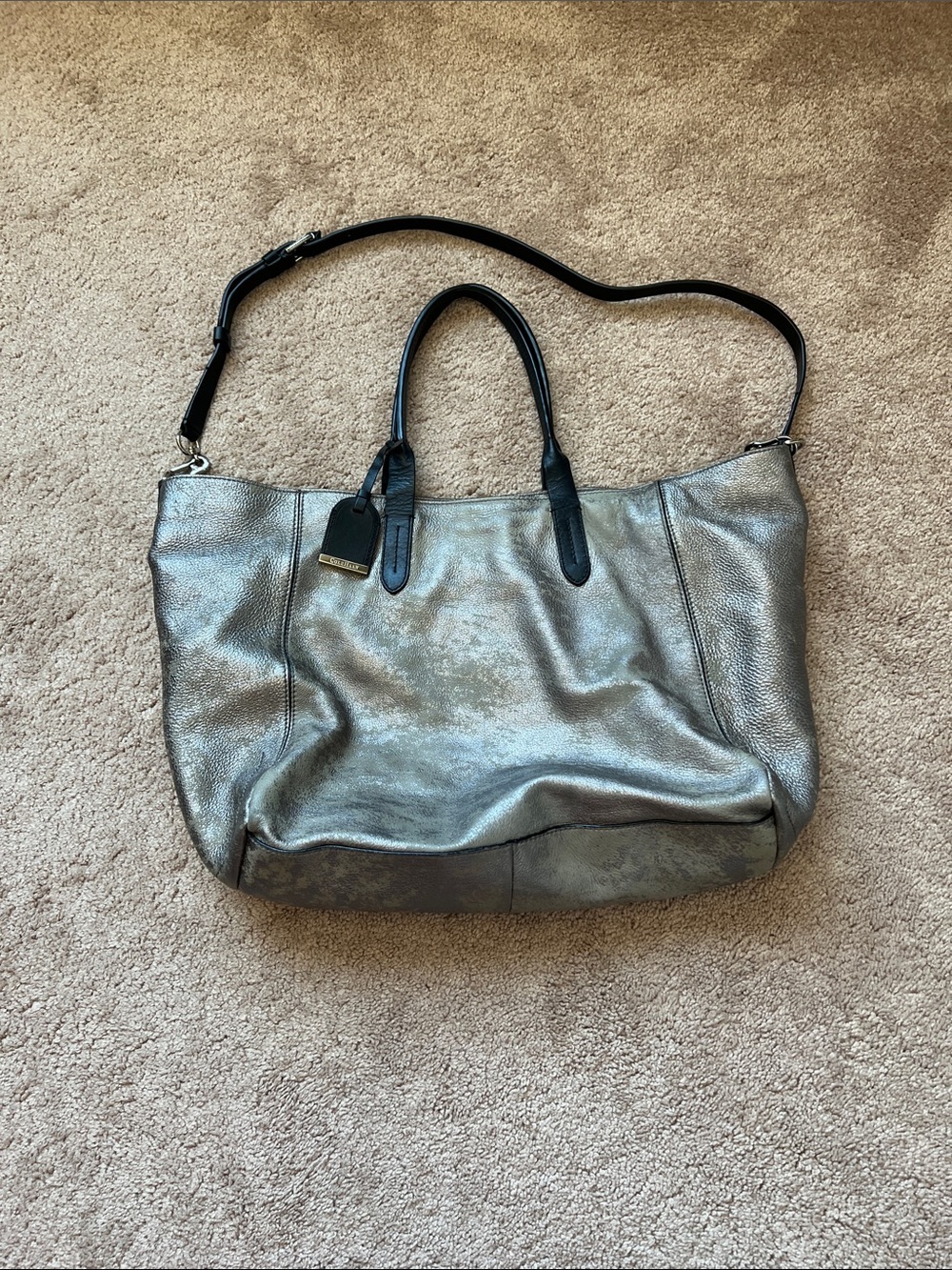 Cole Haan Distressed Metallic Shoulder Bag